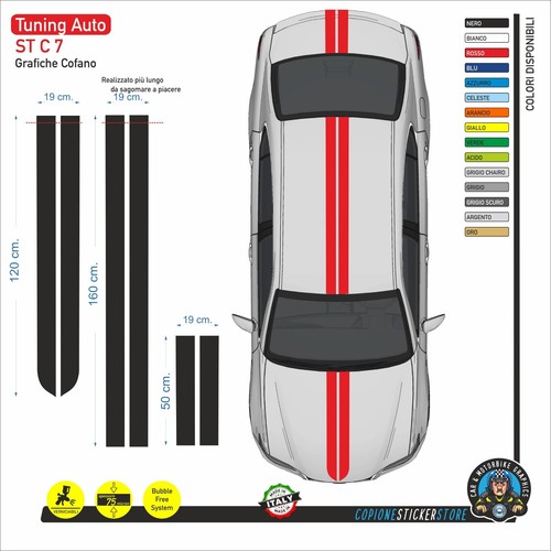 Adesivi fascia racing - adesivi, auto
