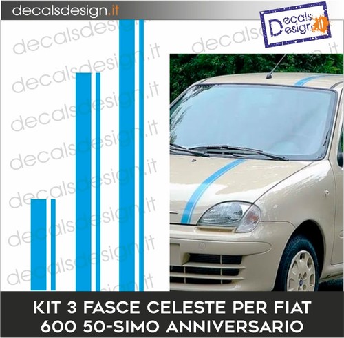 Kit adesivi fasce auto - kit, fiat