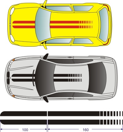 Adesivi per auto strisce - adesivi,
