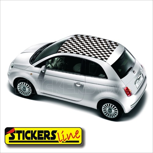 Adesivo tetto adesivi fiat 500 - adesivo,